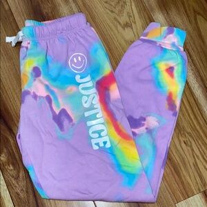 Justice Kids Colorful Tie-Dye Sweatpants